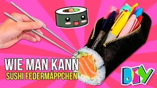 DIYSUSHIROLL Federmäppchen WEIRD SCHULMATERIALIEN HEIMWERKEN [upl. by Xyla799]