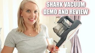 SHARK CORDLESS VACUUM REVIEW AND DEMO  SarahJayne Fragola [upl. by Ynnoj]