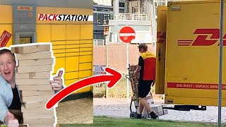 Ich fülle Packstation KOMPLETT Wie reagiert DHLFahrer [upl. by Lanfri920]