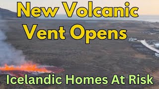 Amazing Drone Video With Geologist of New Volcanic Vent Opening Near Icelandic Homes [upl. by Leynwad201]