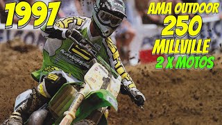 1997 AMA 250 MOTOCROSS  MILLVILLE ROUND 10  2 FULL MOTOs [upl. by Maxy]