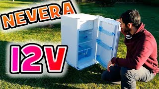 😎NEVERA 12 v para furgoneta camper  autocaravana y con COMPRESOR 54 [upl. by Hamrnand]