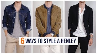 How to Style A Henley Shirt  Men’s Fashion  Outfit Inspiration [upl. by Amasa737]