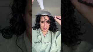 Trying the Pasta Strainer Hair Hack [upl. by Mihcaoj]