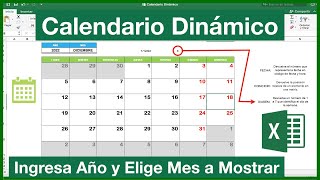 CALENDARIO Perpetuo en Excel sin MACROS Tutorial para Calendario Dinámico en EXCEL 2016 E27 [upl. by Irollam485]