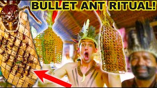 STUNG by 200 BULLET ANTS Bullet Ant Glove Ritual [upl. by Nnylram318]