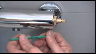 Exposed shower valve Thermostatic cartridge maintenance replacement and calibration [upl. by Suravart]