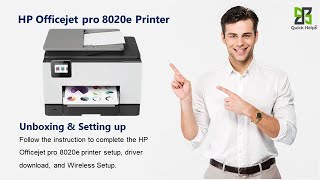 How to Setup HP Officejet 8020 printer  Driver Download  New 2020 User Guide [upl. by Teressa]