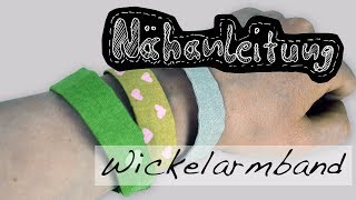 Nähanleitung Freundschaftsarmband selber nähen Wickelarmband Armband Tutorial Anleitung kostenlos [upl. by Rocray]