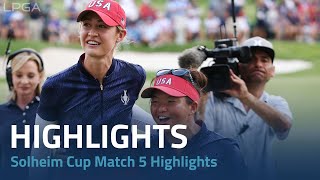 Solheim Cup 2024  Match 5 Highlights [upl. by Werdma770]