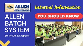 Allen Batch System 2024  Allen career institute Kota  Allen Kota  Toppers Talk allenkota [upl. by Anwad]