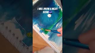 I will drow a night scere🌌 so beutiful craft offiseialdiy art craft [upl. by Anneis]