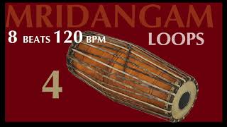 MRIDANGAM LOOPS four 120 bpm 8 beats [upl. by Amsirp]