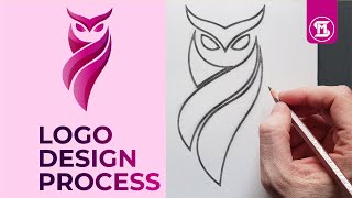 the logo design process from sketch to the end  adobe illustrator tutorial [upl. by Addie193]