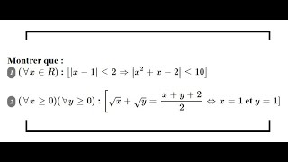 Notions de logique raisonnement par les équivalences successives 1 BAC SM PC [upl. by Naomi805]