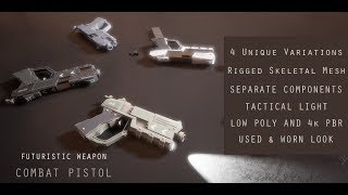 Unreal Engine 4  Futuristic Scifi Combat Pistol and VR usage demo [upl. by Darius373]