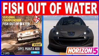 Forza Horizon 5 FISH OUT OF WATER Seasonal Championship  Car Restriction Rally Monsters A800 [upl. by Latham]