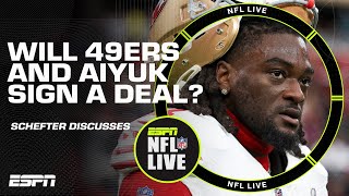 Receiver Dilemma 👀 Will the 49ers and Brandon Aiyuk settle for a longterm deal  NFL Live [upl. by Cello]