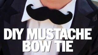 HOW TO MAKE A MUSTACHE BOWTIE  DIY  Threadbanger [upl. by Connors]