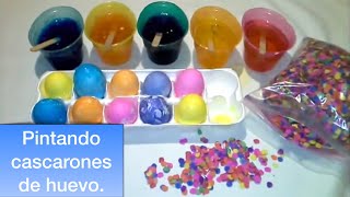 Como pintar cascarones de huevo para pascua 🎊 Easter confetti eggs [upl. by Chrystal588]