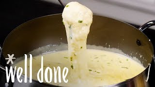 How To Make Beer Cheese Fondue  Recipe  Well Done [upl. by Orr]