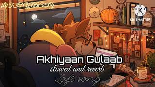 Akhiyaan Gulaab lofi song slowed and reverb zeemusiccompanytseriesSaregamaMusic [upl. by Darnall]