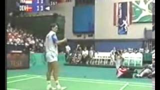 1996 Badminton SF  Poul Erik Hoyer Larsen vs Heryanto Arbi [upl. by Lombardi]