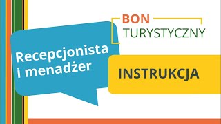 Bon turystyczny  recepcjonista i menadżer [upl. by Notterb]