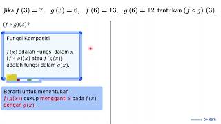 Jika f37 g36 f613 g612  tentukan f o g3 [upl. by Killie]