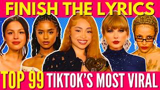 FINISH THE LYRICS  Most Popular Viral TikTok Songs EVER📀MEGA CHALLENGE📢🎶♾️  2024 4 [upl. by Gerstein]