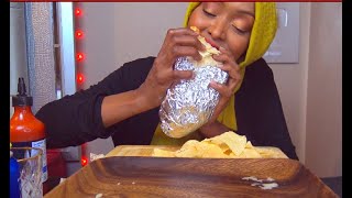 GIGANTIC Chipotle Burrito ASMR  شيبوتلي بوريتو [upl. by Alejandro]