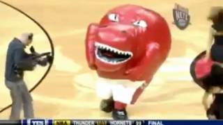 Toronto Raptors Mascot Eats Cheerleader [upl. by O'Doneven]