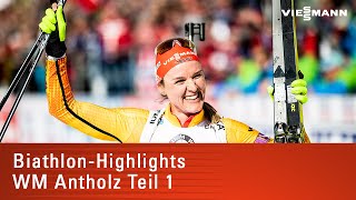 Biathlon Highlights  WM Antholz Teil 1 [upl. by Enneillij]