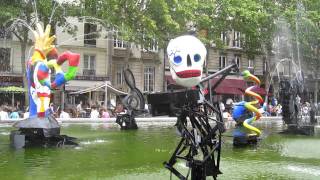 Centre Georges Pompidou fountain in Paris 2 [upl. by Darcee]