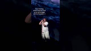 Lewis Capaldi Struggles His Tourettes Live On Stage Fans Help Finishing The Song [upl. by Sylvanus]