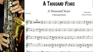 A Thousand Years  Partitura  Sax Alto  Sheet Music SaxChristina Perri [upl. by Spancake194]