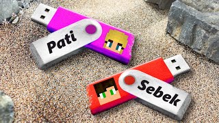 ZNALAZŁEM DWA SEKRETNE PENDRIVE USB SEBKA i PATI w Minecraft [upl. by Derej]