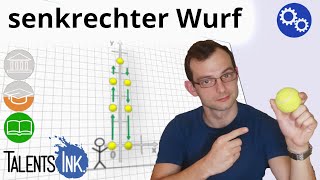 Senkrechter Wurf  Flugzeit Endgeschwindigkeit und maximale Höhe [upl. by Akenihs]