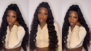 Half Up Half Down Crimps  5x5 HD Closure Wig  Beautyforever hair [upl. by Aical831]