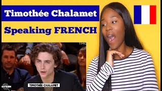 Reacting to Timothée Chalamet speaking French [upl. by Neliac]