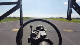 BBMF Lancaster take off view from Bomb Aimers Position [upl. by Afas]