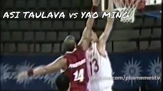 Asi Taulava vs Yao Ming [upl. by Aicemaj]