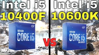 Intel i5 10400F vs i5 10600K 👌Gaming Benchmarks with an RTX 2070 in 8 Games [upl. by Mccandless]