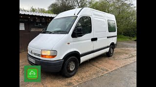 RENAULT MASTER CAMPER ISH 52K MILES 2 LADY OWNERS SOLD BY wwwcatlowdycarriagescom [upl. by Inahs]