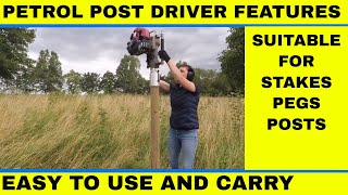 Easy Petrol Post Driver  Single Operator Motorized Post Knocker [upl. by Occer]