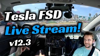 v123 FSD Beta Live Stream [upl. by Renba]