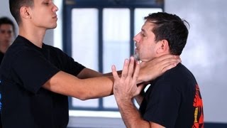 How to Defend against a Front Choke  Krav Maga Defense [upl. by Odelinda317]