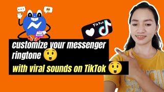 ganito kadaling magpalit Ng ringtone sa messenger gamit Ang mga sounds sa TikTok😲 [upl. by Anaili499]