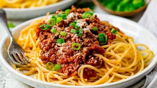 Quick and Easy Spaghetti Bolognese  Family Favourite [upl. by Neile]