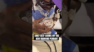 Chief Keef shows off his new Diamond Pendant 💸😵💯 chiefkeef hiphop rapper [upl. by Leuams]